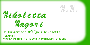 nikoletta magori business card